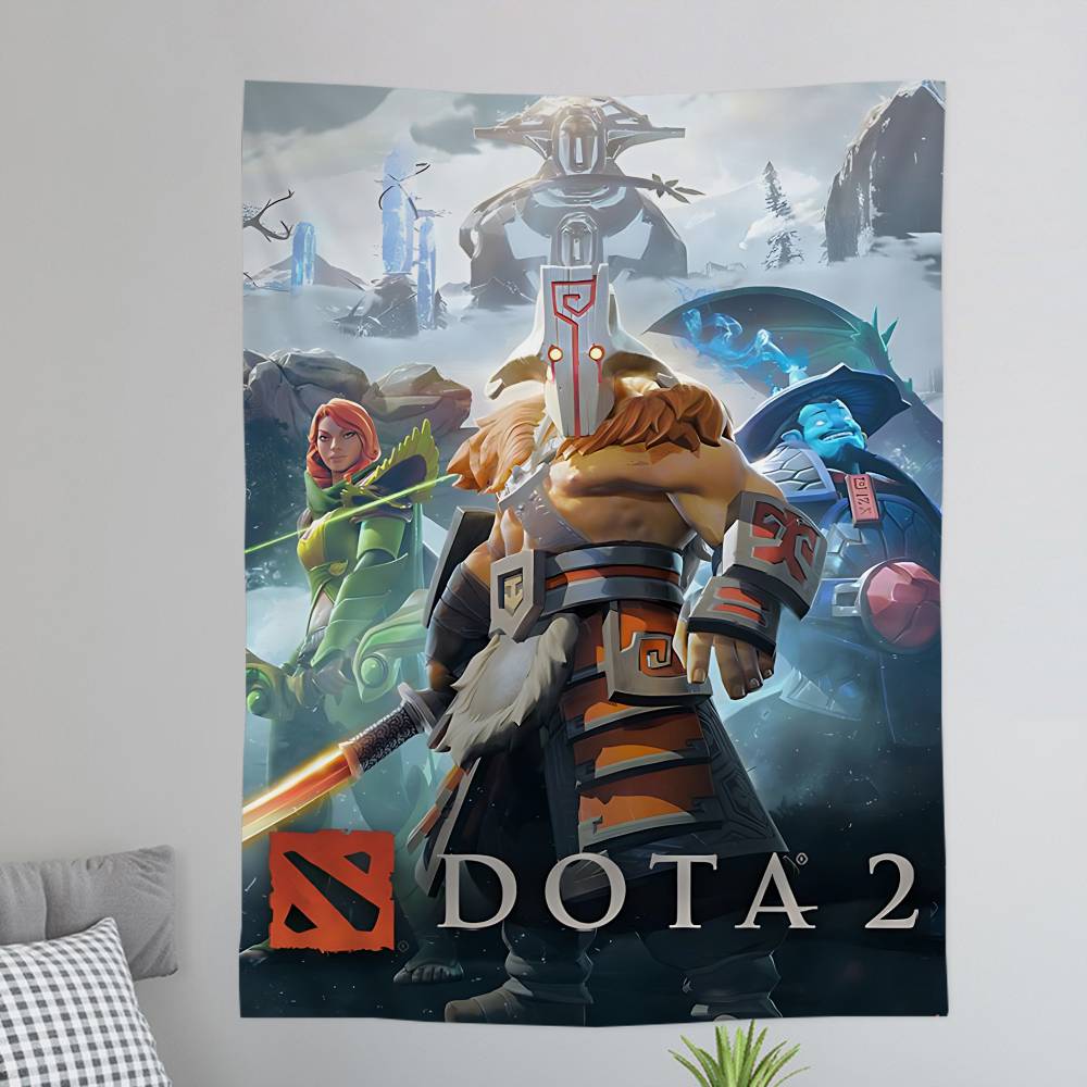 

Гобелен с персонажами DOTA 2 Настенное панно для дома Хиппи бохо украшение Гадание Настенное украшение Декор для дома 74x94cm(29x37in)