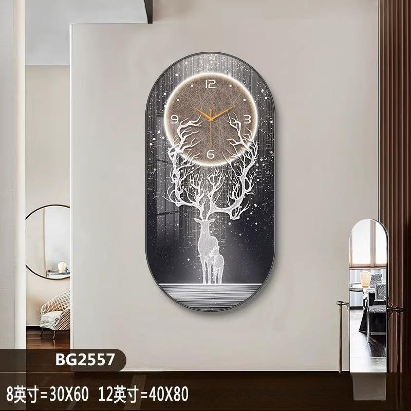 Nordic Luxury Wall Clock Living Room Household Fashion Restaurant Decorative Painting Creative Watch Wall Hanging Silent Clock