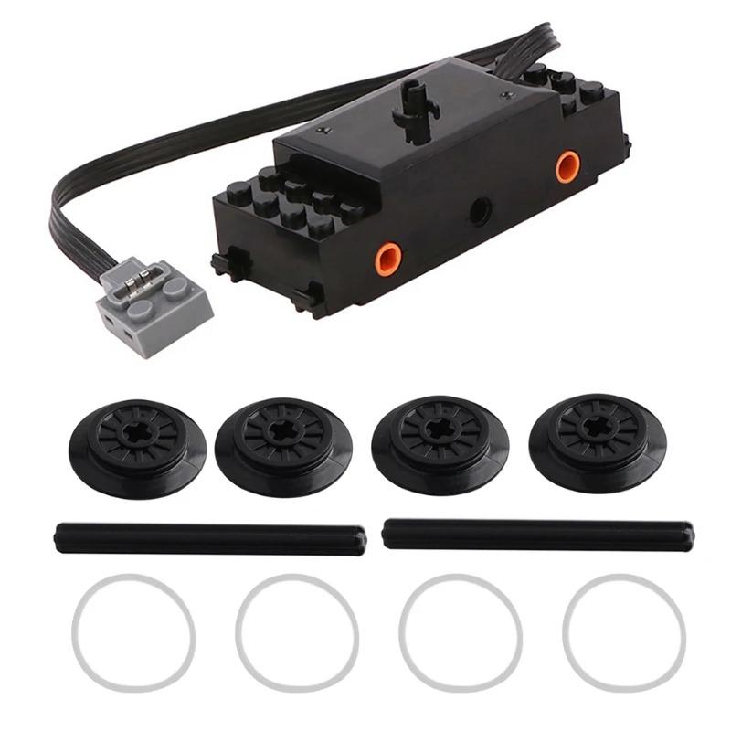 Train Track Motor 88002 MOC Power Functions Power Up Technical Speed Motor Building Blocks for 10254 53401 53400 Rail Tracks DIY