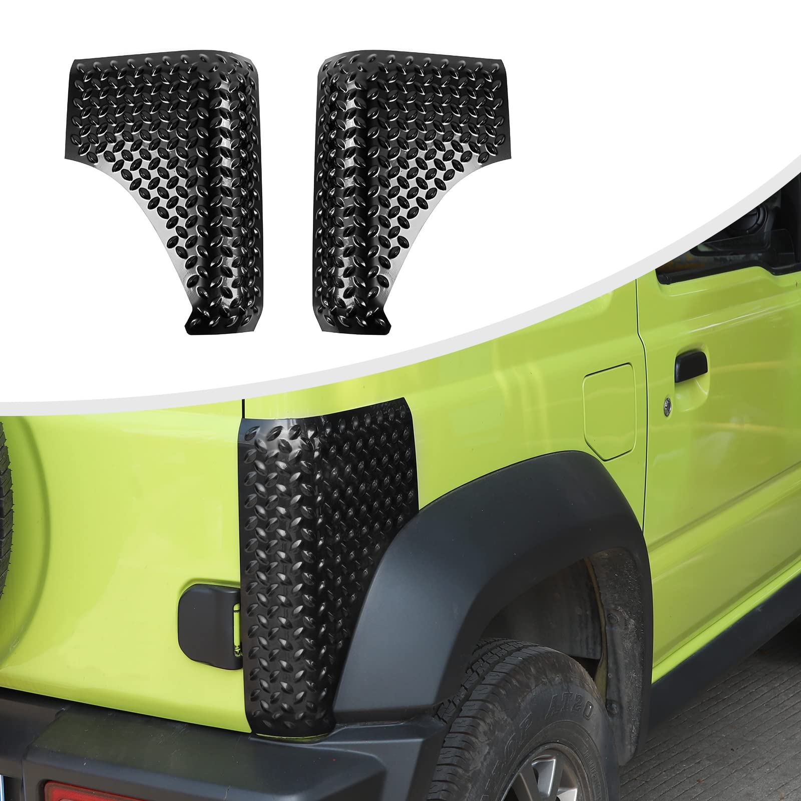 

Защитная накладка на передний капот ANTC для Suzuki Jimny, защита задних боковых углов, левая и правая, защита кузова, ABS боковой угол 2019+ JB64/JB74, защита, чёрный