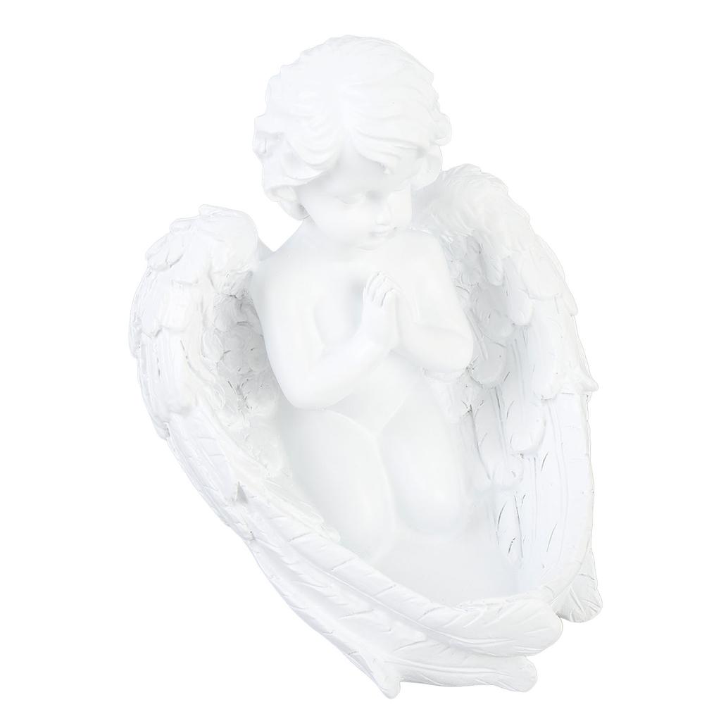 Candle Holder Ornament Cute Vintage Praying Figurine Desktop Statue for Living Room Entrance