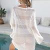 Women's Cover Up Edge Hollow Beach Cover Up Loose Dress