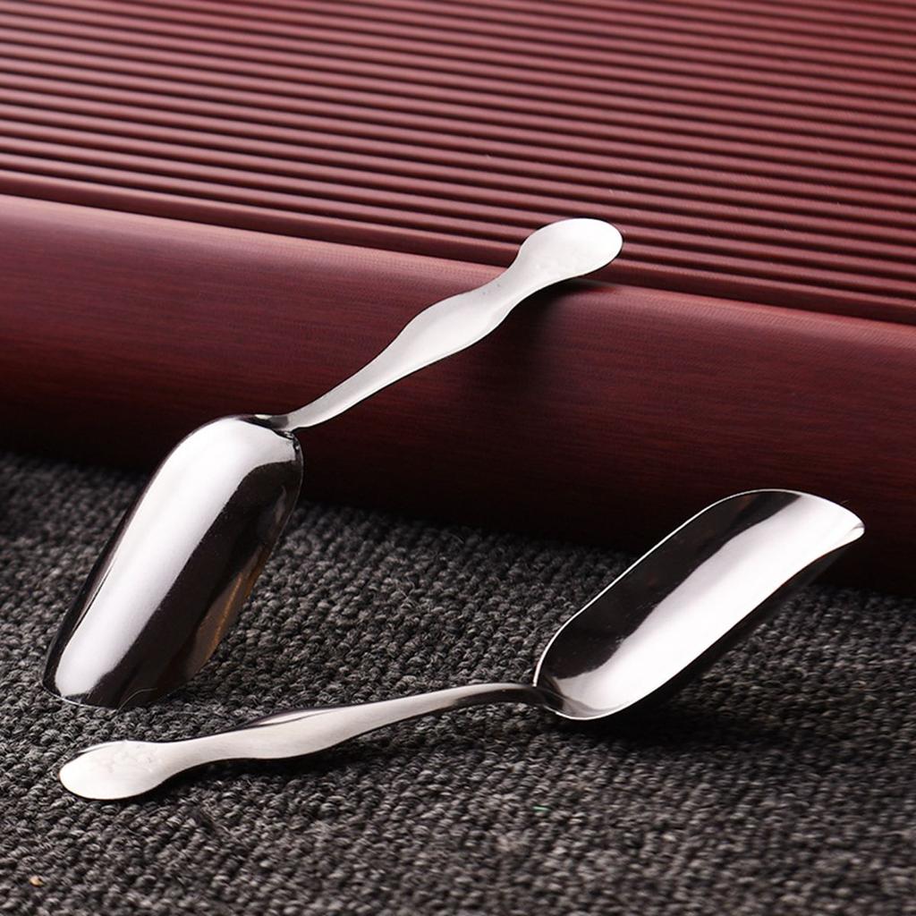 2pcs Stainless Steel Tea Spoons for Teabags Loose Tea Spoon Scoop Tableware Tea Bags Coffee Spoon Iron Shovel Ice Cream Spoon