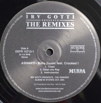 12-Zoll-Schallplatte ASHANTI - Baby Remix DEFR157131PROMO Murder Inc Reco 2002 US Soul/Funk Gebraucht