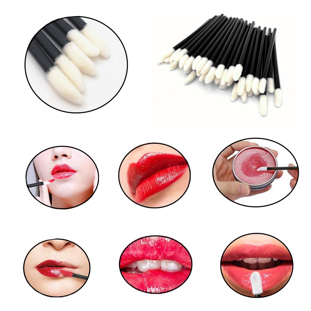 Einweg-Make-up-Pinsel 50 Lippen 50 Wimpern und 50 Eyeliner und Praktisches Make-up 150-teiliges Set Pinsel, Pinsel, Pinsel. Einweg, Tragbar,