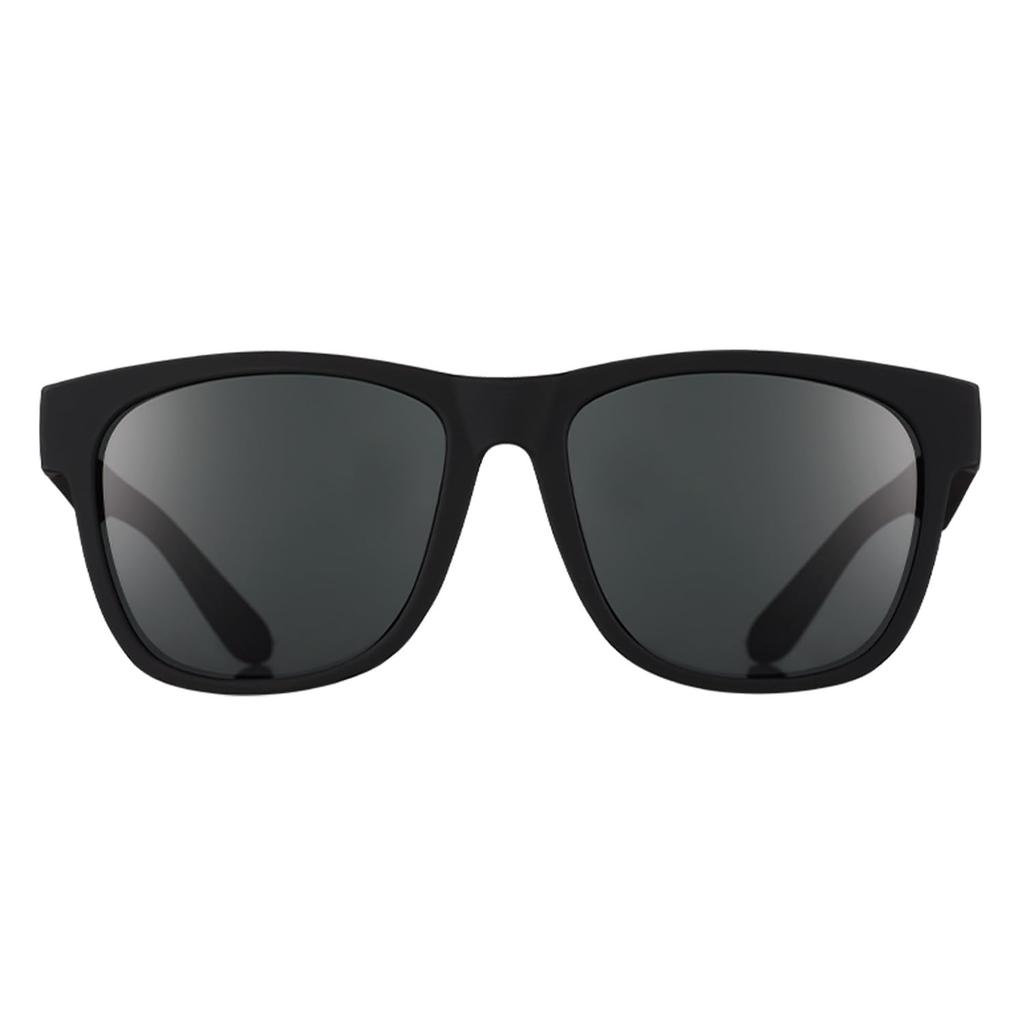 goodr Onyx Polarized Unisex Black Solid Black UV400 Sunglasses, Frame, Non-Reflective Lenses, Protection, Non-Slip, Anti-Slip, Black., Black/White