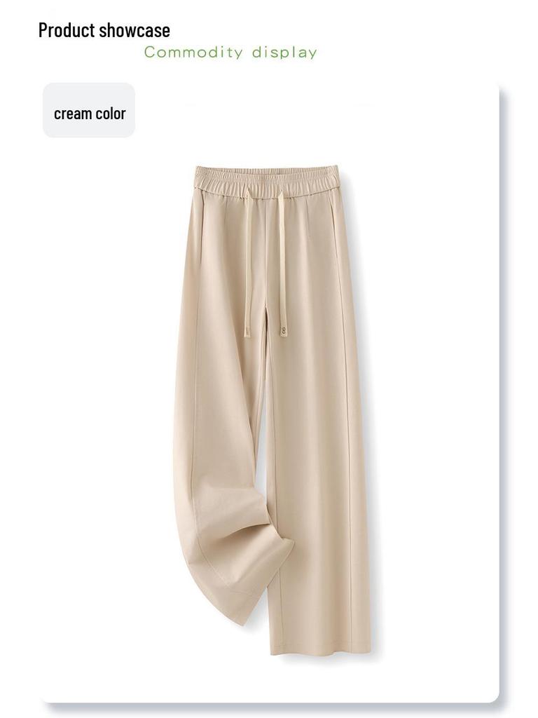 Women's High Waist Red Wide-Leg Sweatpants - Spring 2025 Collection