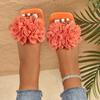 Slippers women's summer new women's fashion flowers word casual flat beach cool slippers