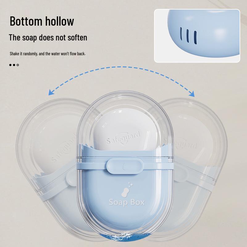 Boîte à savon de voyage portable avec égouttoir et couvercle hermétique