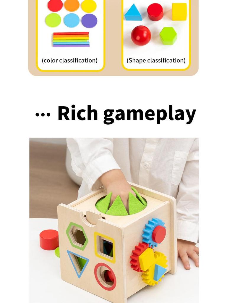 8-in-1 Montessori Early Education Toy: Shape & Color Matching, Ball & Coin Toss, Fine Motor Skills
