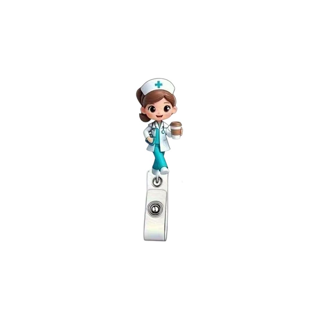 Multi Purpose Retractable ID Cards Holder Lightweight Acrylic Badges Reel with Not Slip Clip Design for For Healthcare