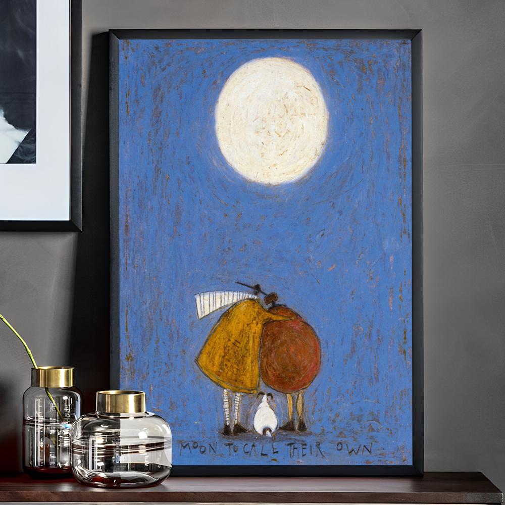 Sam Toft Abstrakt Landschaft Liebe Hunde Haustier Poster Anime Poster Klebend HD Qualität Wand Retro Poster für Zuhause Kawaii Raumdeko