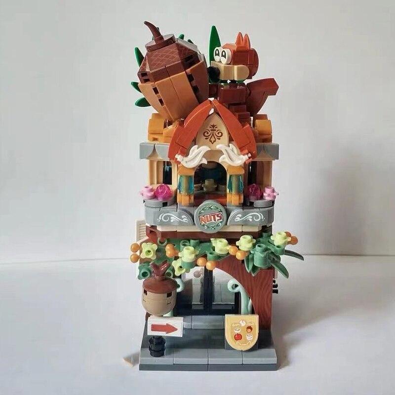 LOZ 1641 City Street Squirrel Nut Obchod s potravinami Obchod Architektura zvířat Model Mini bloky Cihly Stavebnice Hračka pro děti