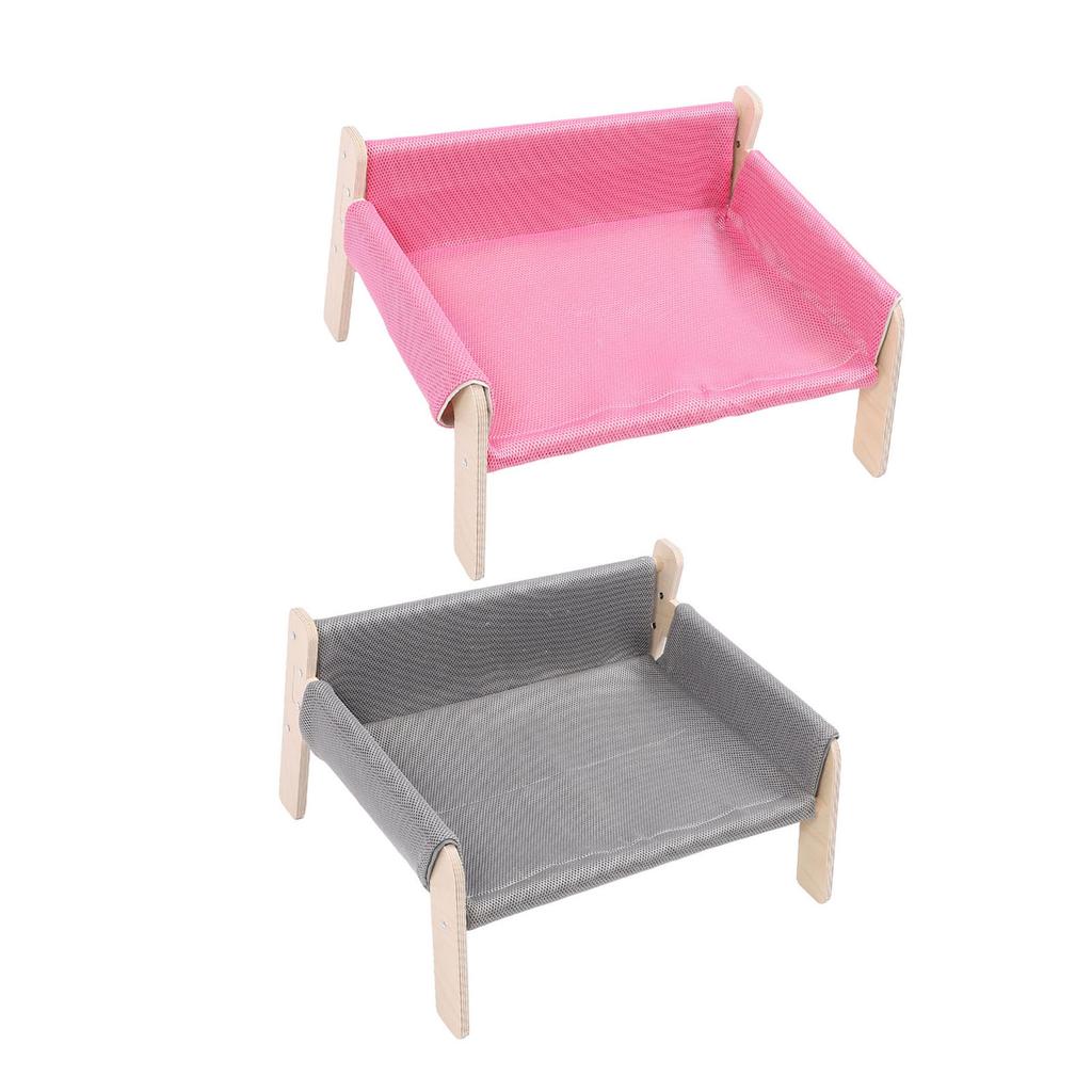 Pet Couch Bed Pine Wood Stylish Look Versatile Anxiety Relief Elevated Cat Dog Sofa Bed for Home Ind