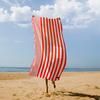 Peullou Large Striped Beach Towel Red