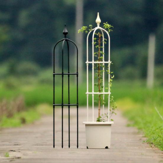 Plant Obelisk Trellis Climbing Plants Garden Tower Trellis Outdoor Rose Bush Support Rustproof Metal Trellis for Potted Plant Clematis Vine Jasmine
