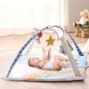 Baby Play Gym Mat Tummy Time Activity Mat with 6 Sensory Toy 35.0" X 35.0"