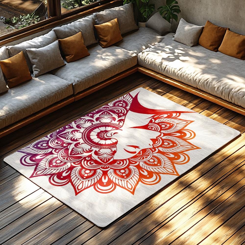 Boho Teppich Innen Außen Matte Waschbar Rutschfest Bereichsteppich Wohnzimmer Schlafzimmer Dekor Modern Geometrisches Muster Haus Akzentteppich Geschenk