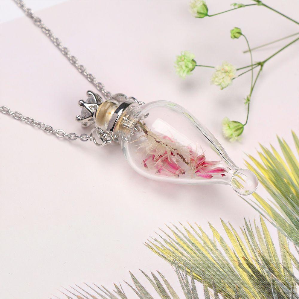 Keepsake Steel Chain Make Wishes Essential Oil Pendant Glaze Vial Perfume Jewellery Memorial Jewelry