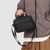 Men's Business Casual Multi-Compartment Crossbody Shoulder Bag - Trendy Textured Handbag.