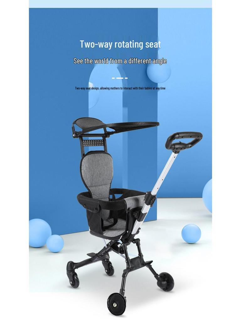 Ultra-Lightweight Reversible Baby Stroller: Foldable Stroller for Outings