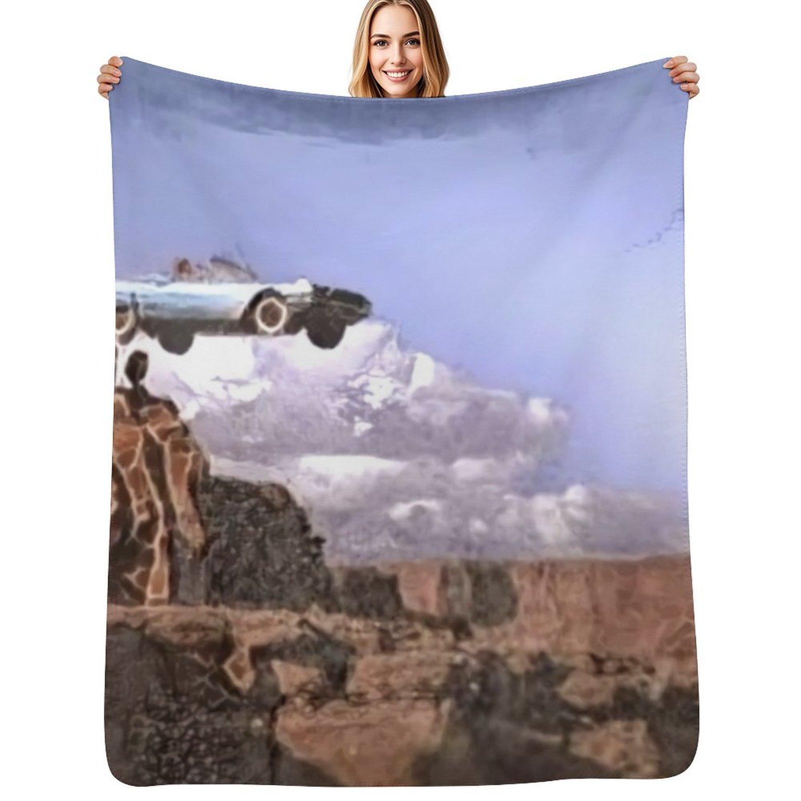 Off The Cliff Throw Blanket Warm Cozy Throw Blanket for Living Room Couch Size: 75*100cm, Weight: 230 GSM