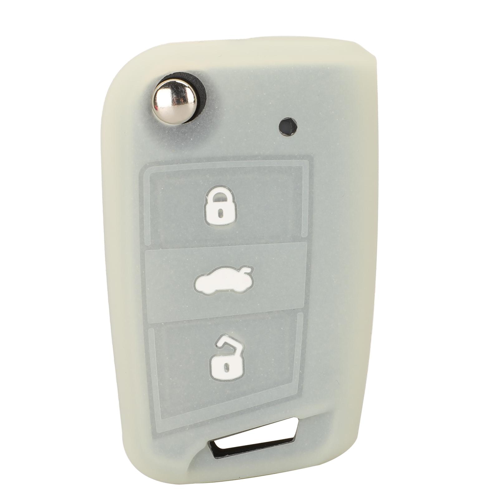 

Чехол для брелока с силиконовым покрытием jingyuqin с 3 кнопками для VW Polo 2016 Golf 7 MK7 для Skoda Octavia Combi A7 для SEAT Leon Ibiza CUPTRA белый