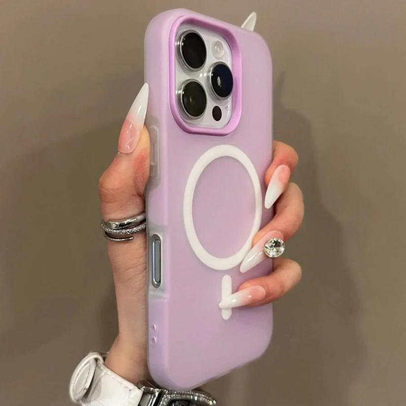 Luxury 2 IN 1 Candy Color Magnetic Phone Case For Samsung S26 S25 Ultra S24 FE S23 Plus Edge For Magsafe Wireless Charge Cover