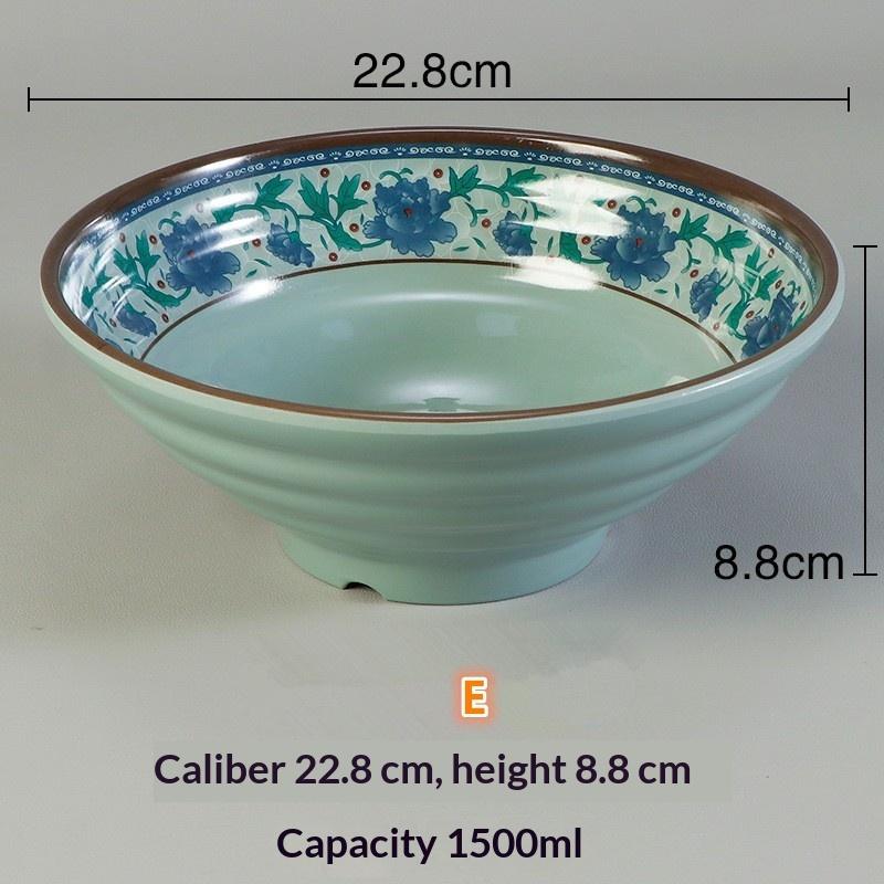 Plastic Ramen Bowl Thickened BPA Free Unbreakable Reusable Bowl for Home Restaurant Travel Use