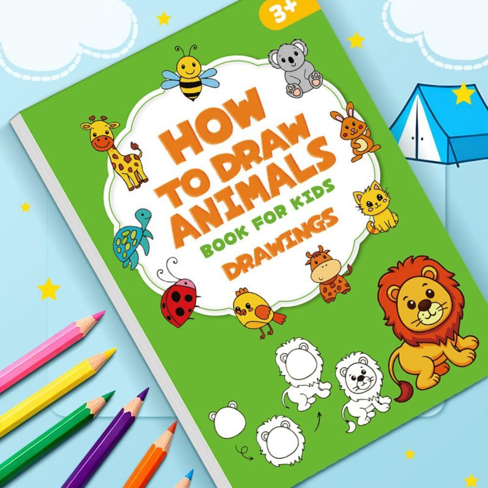 Step-by-Step Guide Animals Drawing Book Figure Templates Painting Book  Kids Activities
