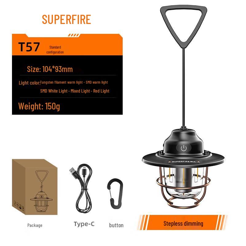 SupFire T57 Retro LED Camping Lanterns (3-Pack)