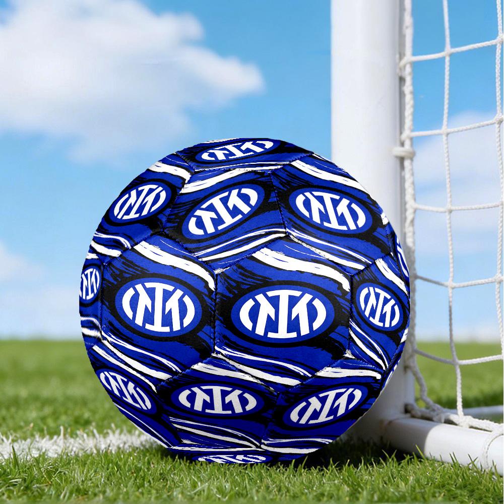 Inter FC Crest Printed No. 5 Soccer Balls, High-Quality, Anti-Slip, Protective Football, A Unique Gift , Birthdays, Christmas Gifts