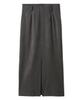 Emi Center Stitch Gray I-Line Skirt, 13WFS254078, Women's,