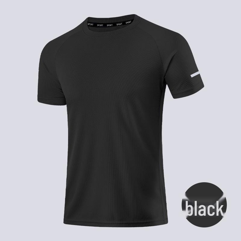 Men's Quick-Dry Loose Fit Sports T-Shirt - Breathable, Sweat-Wicking, Plus Size, Short Sleeve for Summer.