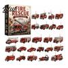 Vehicle Surprise Gift for Kids 24-Day Advent Calendar 2D Acrylic Trucks Vehicles Ornaments Novelty Theme Calendar Christmas Countdown Holiday