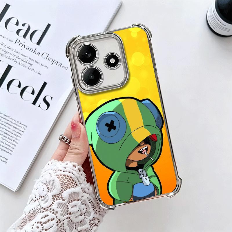 Cartoon Game Stars Soft Phone Case For Xiaomi Redmi Note 14 15 Pro Plus 13 12 11S 11T 5G 10 9S 9 Plating Anti-Fall Fundas