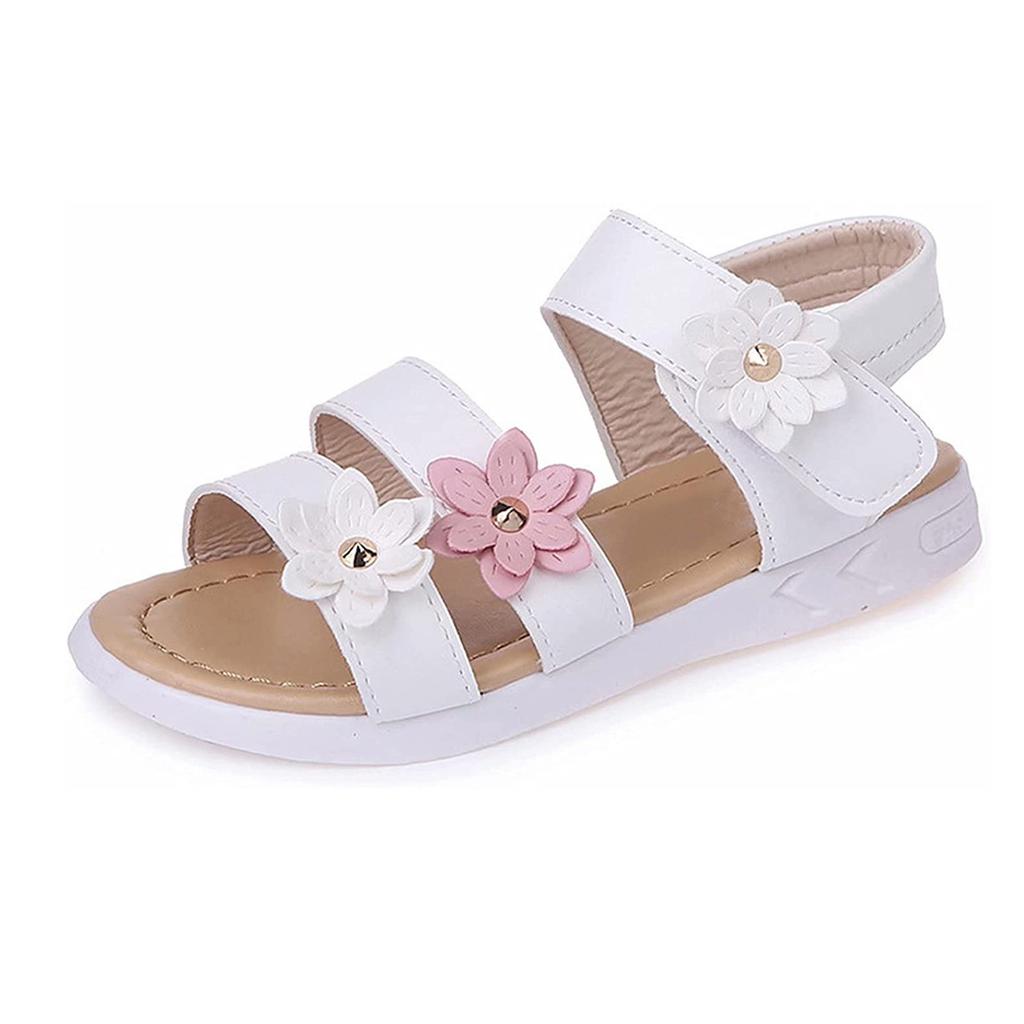 Summer Girls' Sandals Korean Toddler Tan Sandals Edition Little Girls' Pearl Shoes For Shower Open Toe Princess Shoes Sandals