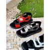 Summer's New Large-sized, Casual and Fashionable Flat-bottomed Beach Flip-flops for Women In Contrasting Colors