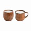 Retro Solid Wood Wooden Cup Handle Retro Coffee Cup Heat Resistant Beer Mug Office