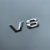 2015 3D Sharp V6 V8 V10 V12 Lettres Chiffres ABS Emblème de Voiture Garde-boue Badge de Décharge Plaque Nom Logo Autocollant Chrome Noir