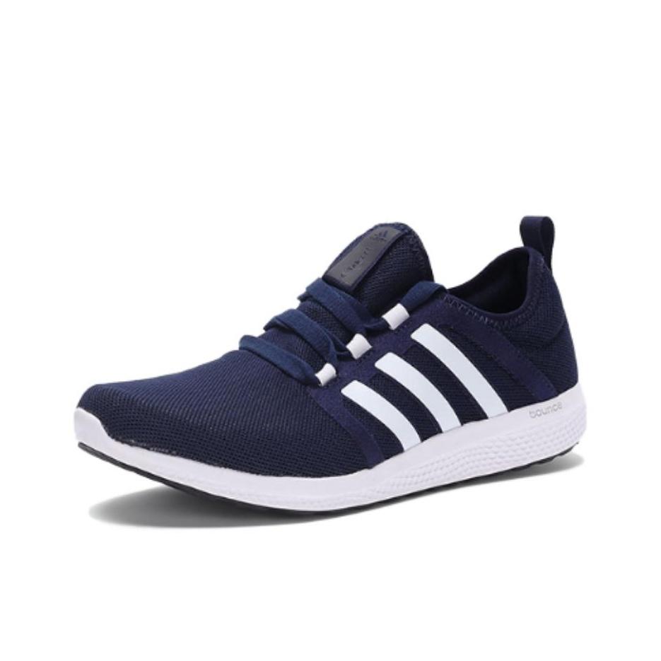 Adidas Bounce Comfortable Versatile Non-Slip Wear-Resistant Low-Top Casual Running Shoes Unisex Sneakers Navy-Blue AQ3127