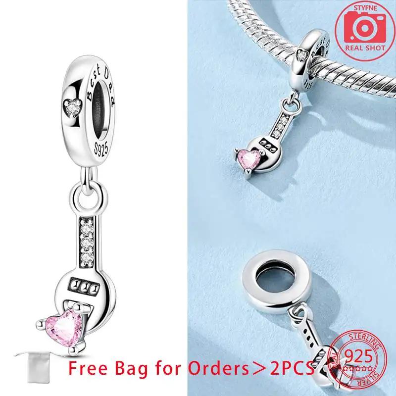 

Charm Father Love Hearts Family Beads Fit Original Copper Bracelets Beads Charms Pendant Jewelry Making