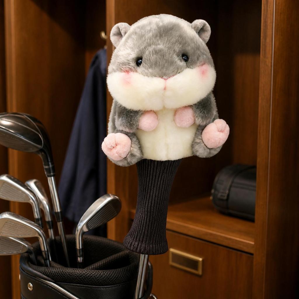 Adorable Soft Golf Cover with Sock Shaft Charming Wood Headcover Knitted Animal