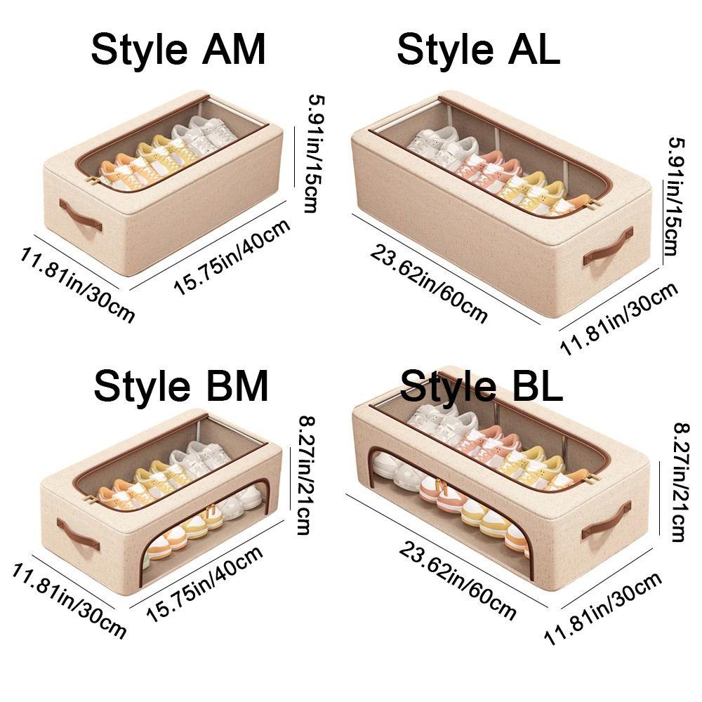 Faltbarer Schuhorganizer unter dem Bett Stabile Griffe Schuhbehälter Langlebiger Schuhhalter Kleiderschrank