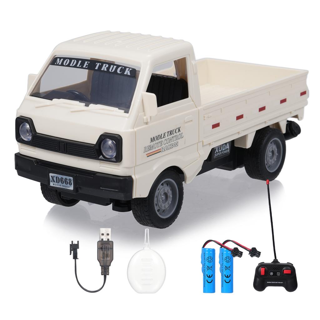 Remote Control Car, Rechargeable Simulation Truck with Spray and Lights, Toy Vehicle for Boys Girls