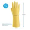 Gants de travail - AIMOONSA - Lot 5 paires - Jaune - Résistant aux produits chimiques - Antidérapants - Taille L