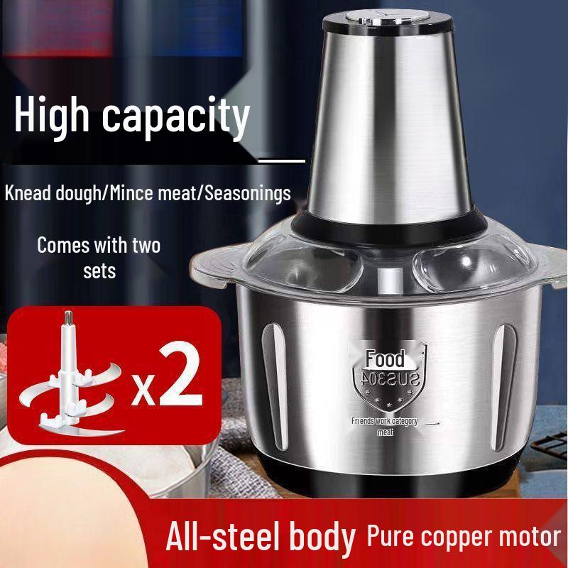 German Electric Meat Grinder & Vegetable Chopper: Stainless Steel, Multi-Functional Blender & Chili Cooker