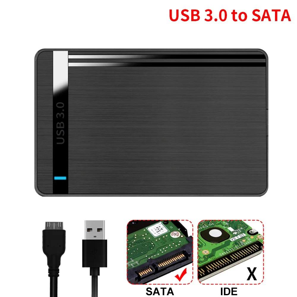2.5 Inch HDD Case SATA To USB 3.0 HDD Enclosure 3TB Hard Drive Disk SSD Case Adapter 5Gbps Mobile External HDD Box for PC Laptop