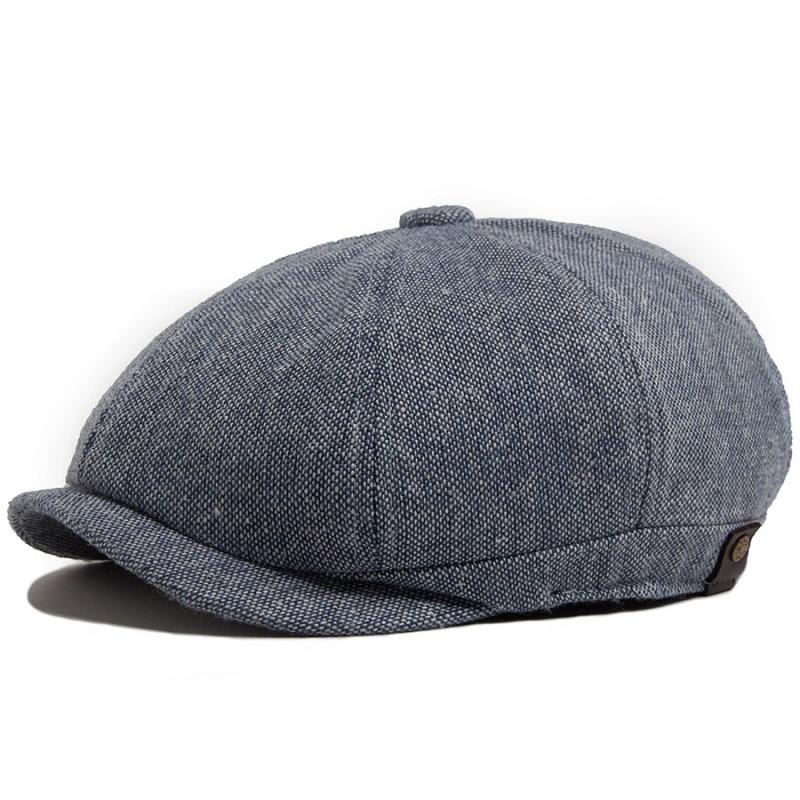Cappelli Newsboy da Uomo Peaky Autunno Vintage Spina di Pesce Ottagono Cappello Berretti a Righe Casual da Donna Gatsby Cappello Piatto 55-60CM