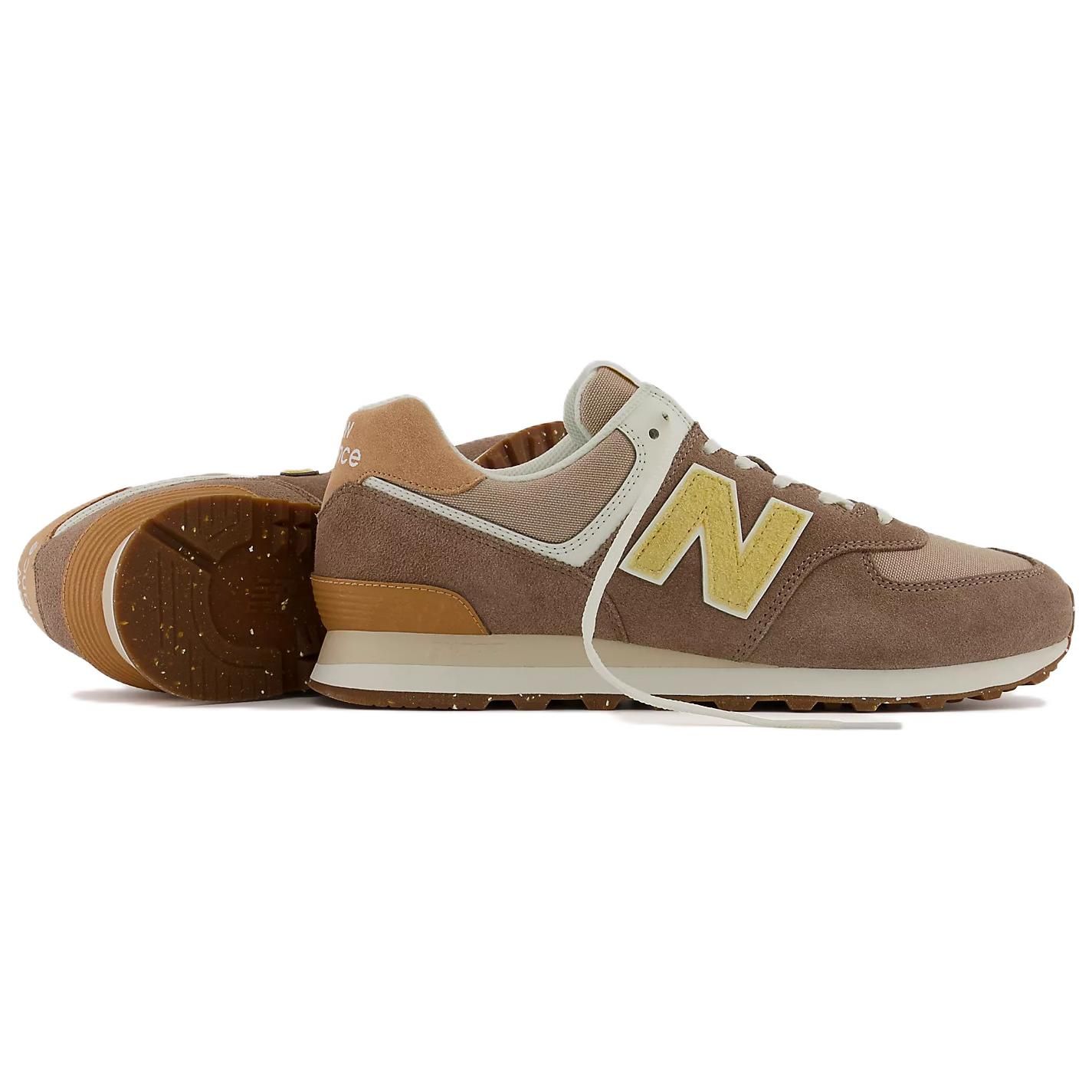 New Balance 574 Светло-коричневые мягко-желтые мужские кроссовки ML574RB2 39.5 — фото 6